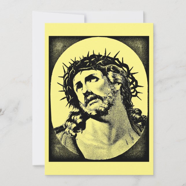 Jesus Kristus med krona Vintage religiösa Julkort (Framsida)