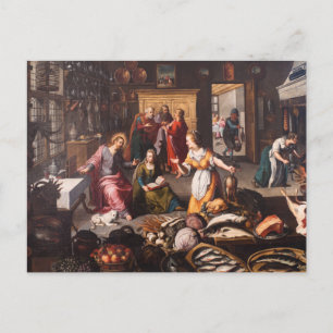 Jesus Kristus med Martha och Mary - Joos Goemaere Vykort
