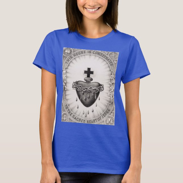 Jesus Kristus mest Helig hjärta T Shirt (Framsida)