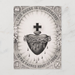 Jesus Kristus mest Helig hjärta Vykort