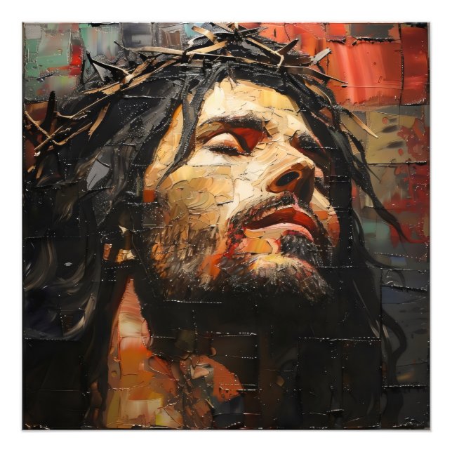 Jesus Kristus Modern Fototryck (Framsidan)