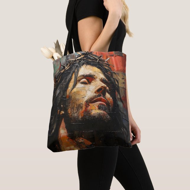 Jesus Kristus Modern Tygkasse (Närbild)