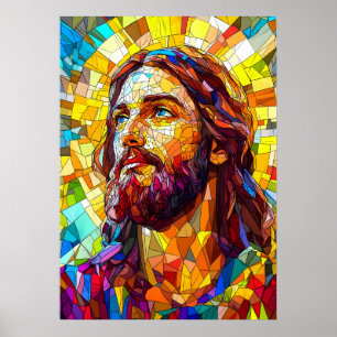 Jesus Kristus Mosaic Art Poster