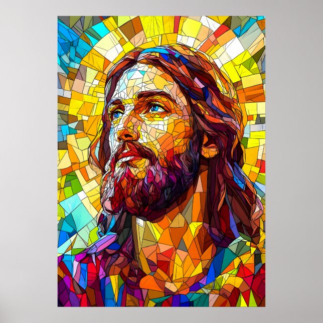 Jesus Kristus Mosaic Art Poster (Framsidan)