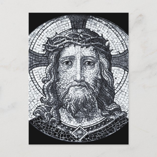 Jesus Kristus, mosaik, Heliga kyrkan / Compassion  Vykort (Framsida)