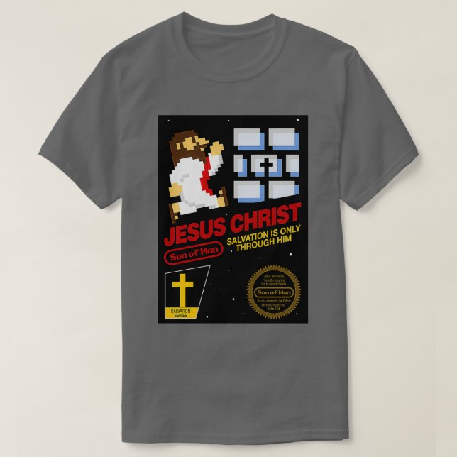 Jesus Kristus NES 8 bitar T Shirt (Design framsida)