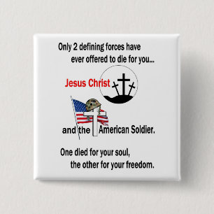 Jesus Kristus och amerikansoldaten Knapp