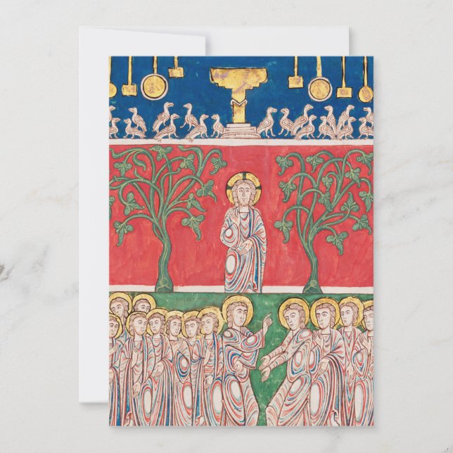 Jesus Kristus och de 12 apostlarna Tack Kort (Framsida)