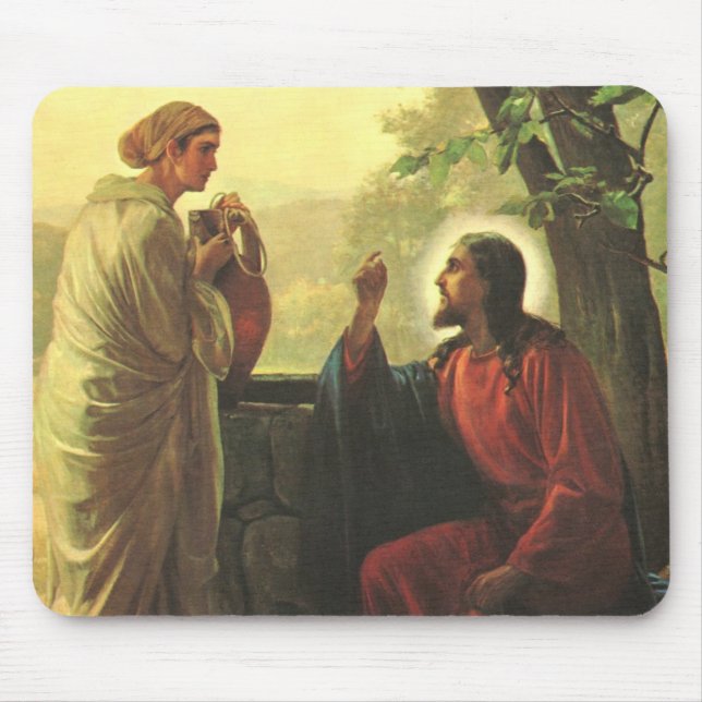 Jesus Kristus och den gode samariern vid brunnen Musmatta (Framsidan)