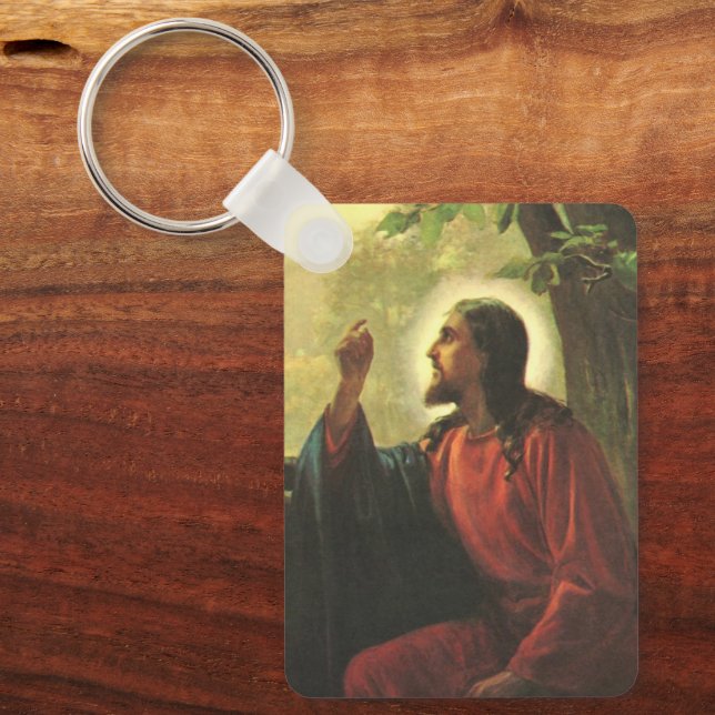 Jesus Kristus och den gode samariern vid brunnen Nyckelring (Framsida)