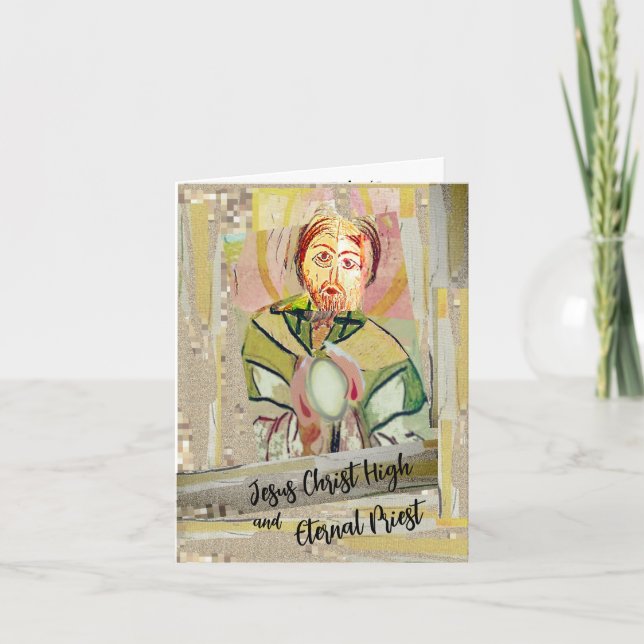 Jesus Kristus och evig präst Kort (Framsida)