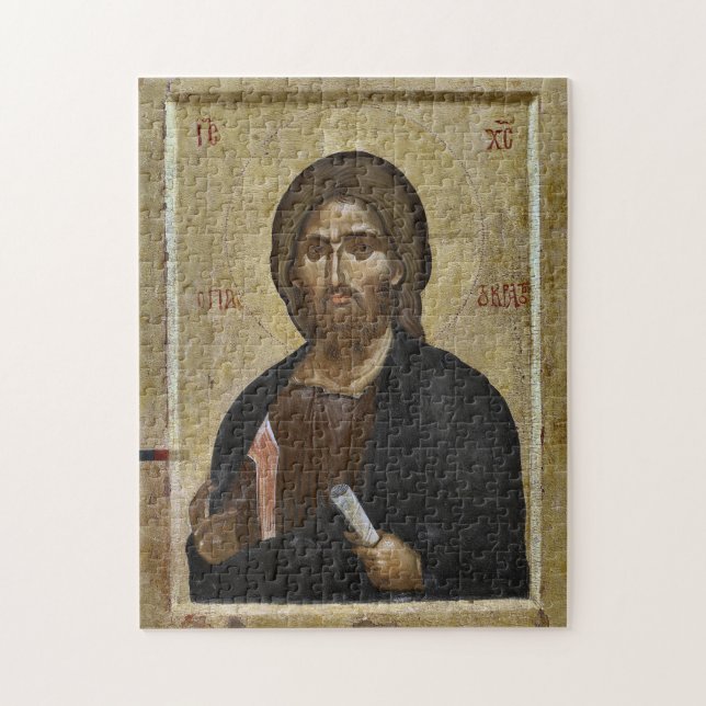 Jesus Kristus Ortodox Christian Icon Pussel (Vertikal)