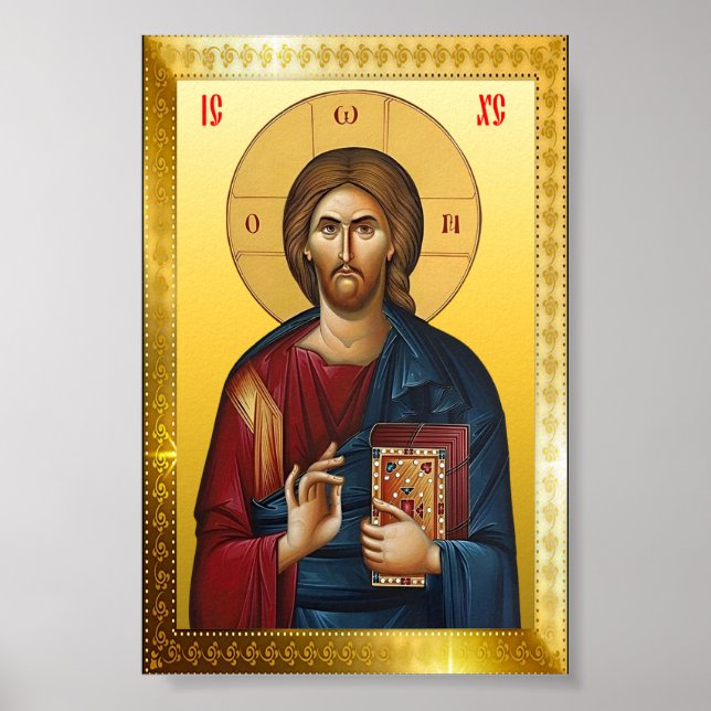 Jesus Kristus Ortodox ikon Poster (Framsidan)