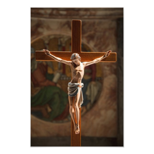 Jesus Kristus på Kor Fototryck (Framsidan)