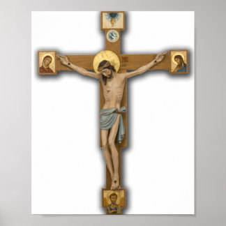 Jesus Kristus på Kor Poster