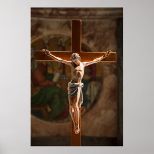 Jesus Kristus på Kor Poster