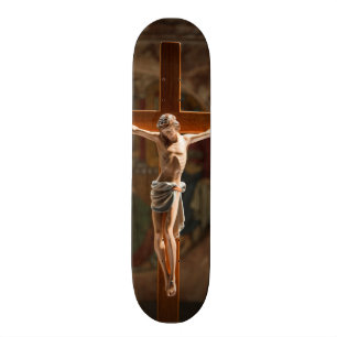 Jesus Kristus på Kor Skateboard Bräda 20,5 Cm