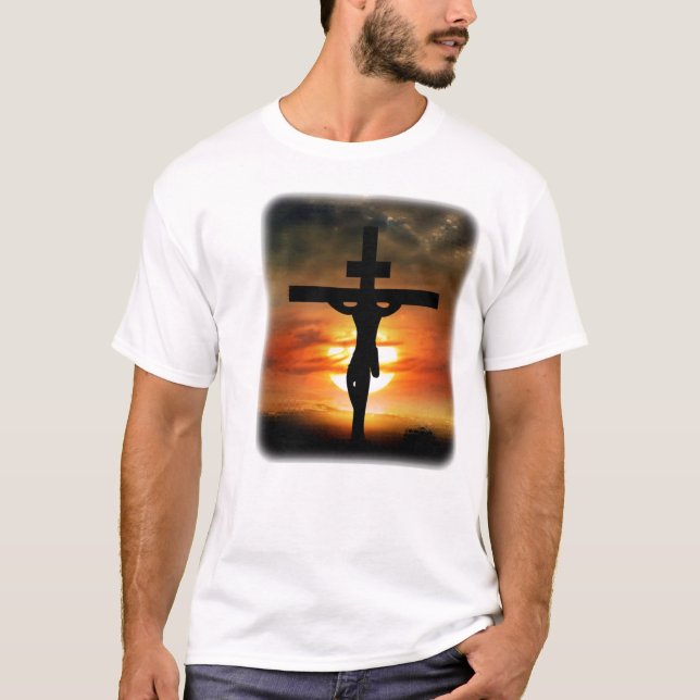 Jesus Kristus på kor Tee (Framsida)