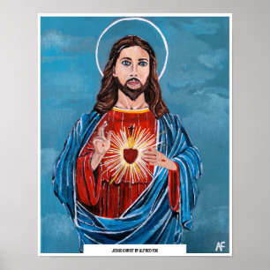 Jesus Kristus Painting av Alfred Fox Poster