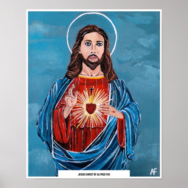 Jesus Kristus Painting av Alfred Fox Poster (Framsidan)