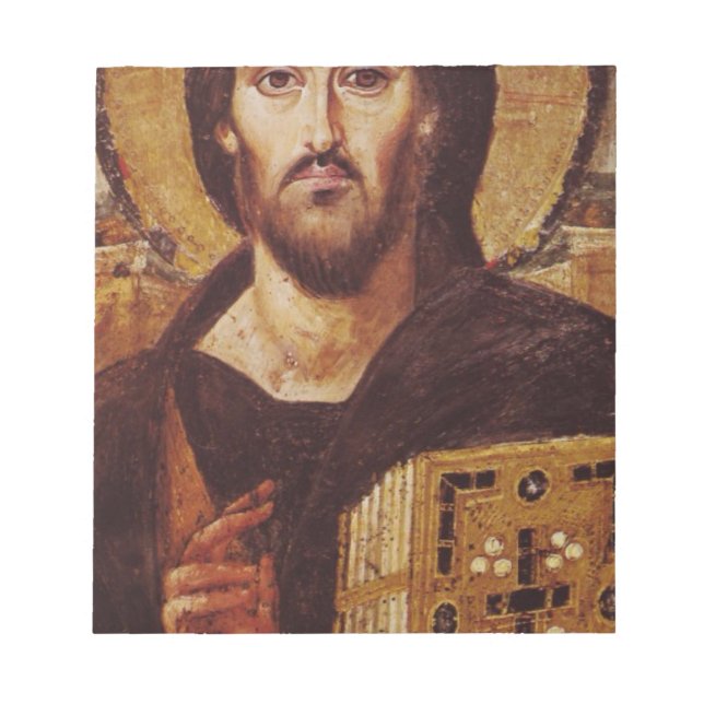 Jesus Kristus Pantocrator Christian Icon Anteckningsblock (Framsida)