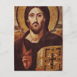 Jesus Kristus Pantocrator Christian Icon Vykort