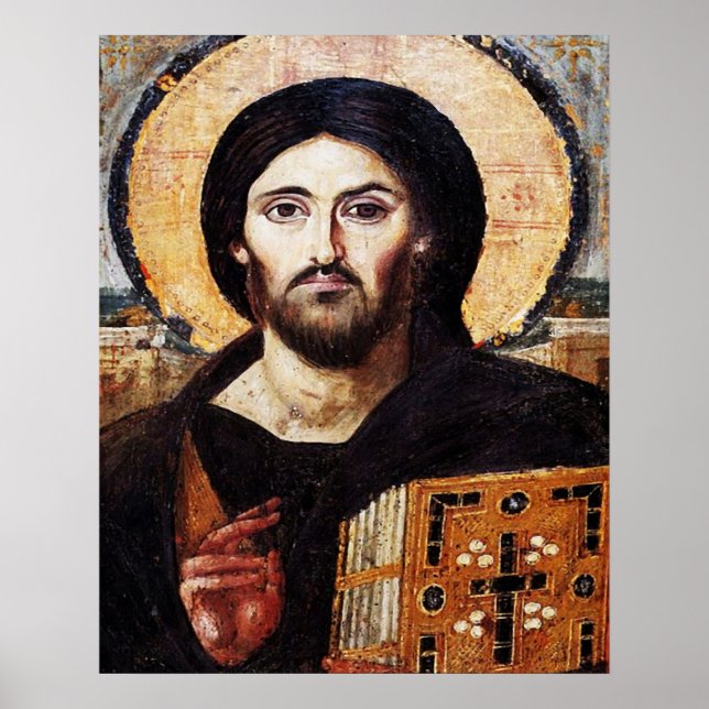 Jesus Kristus Pantocrator Icon Poster (Framsidan)