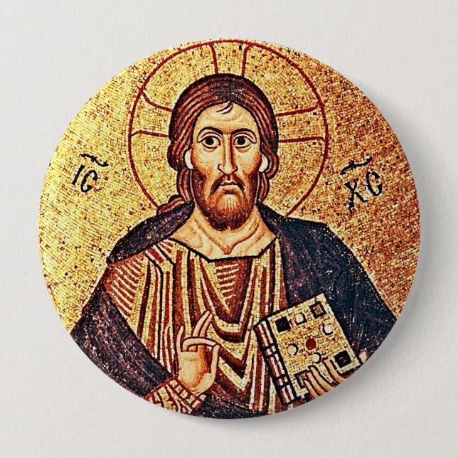 Jesus Kristus Pantocrator Knapp (Framsida)