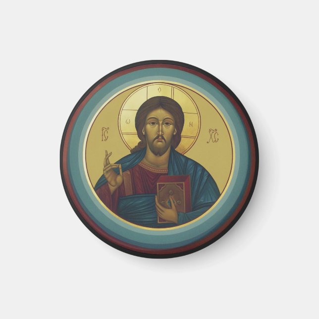 Jesus Kristus Pantocrator Magnet (Framsidan)