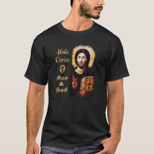 Jesus Kristus Pantocrator Man och Gud katolik T Shirt