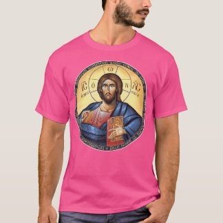 Jesus Kristus Pantocrator Orthodox Byzantine Icon T Shirt