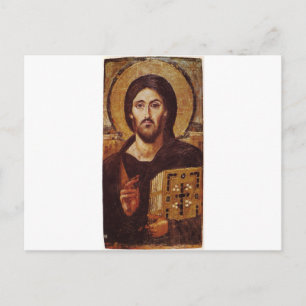 Jesus Kristus Pantokrator Kristik Ikon Vykort