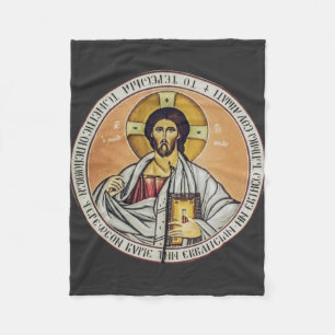 Jesus Kristus Pantokrator kupolen i kyrkan Fleecefilt