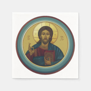 Jesus Kristus Pantokrator Pappersservett