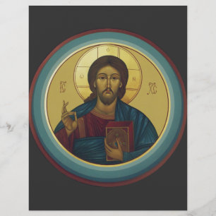 Jesus Kristus Pantokrator Reklamblad