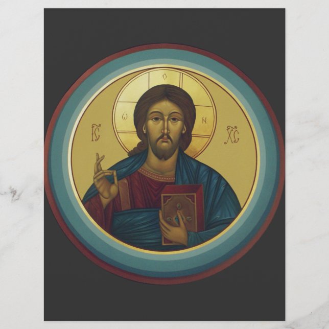 Jesus Kristus Pantokrator  Reklamblad (Framsidan)