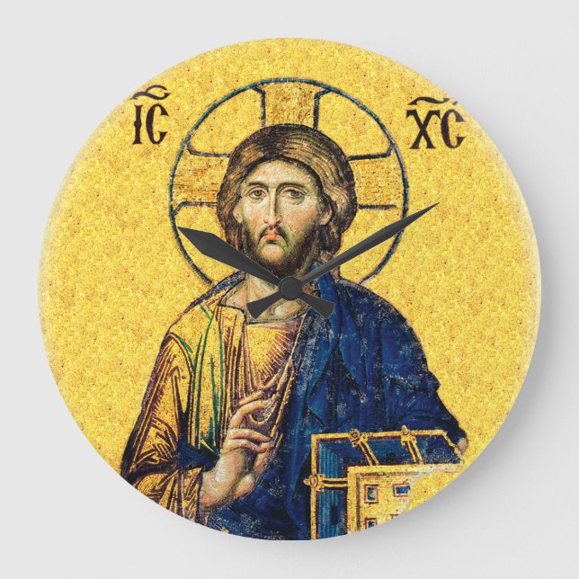 Jesus Kristus Pantokrator Stor Klocka (Framsida)