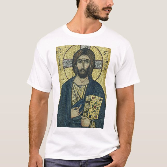 Jesus Kristus Pantokrator T Shirt (Framsida)