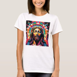 Jesus Kristus Påsk, julfärgad Abstrakt T Shirt