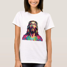 Jesus Kristus Påsk, julfärgad Abstrakt T Shirt