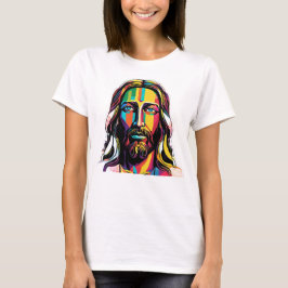 Jesus Kristus Påsk, julfärgad Abstrakt T Shirt