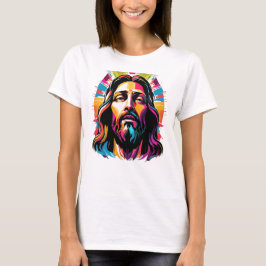 Jesus Kristus Påsk, julfärgad Abstrakt T Shirt