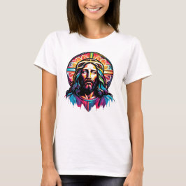 Jesus Kristus Påsk, julfärgad Abstrakt T Shirt