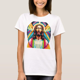 Jesus Kristus Påsk, julfärgad Abstrakt T Shirt