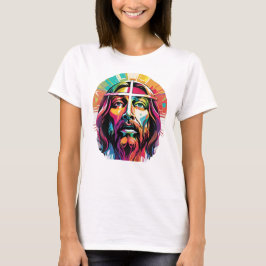 Jesus Kristus Påsk, julfärgad Abstrakt T Shirt