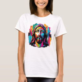 Jesus Kristus Påsk, julfärgad Abstrakt T Shirt