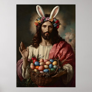Jesus Kristus Påsk Porträtt, målning Poster
