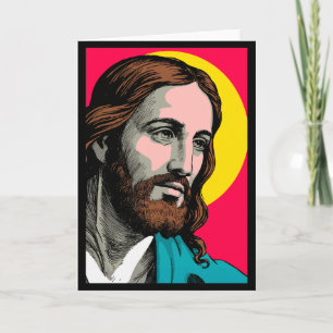 Jesus Kristus Pop Art Religiöst Påsk & Kristus Kort