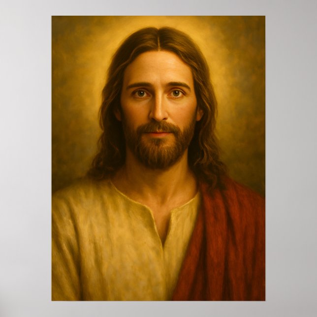 Jesus Kristus Porträtt #1™ LDS Väggkonstaffisch Poster (Framsidan)