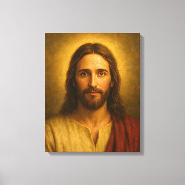 Jesus Kristus Porträtt #1™ LDS Wall Art Canvas (Framsida)